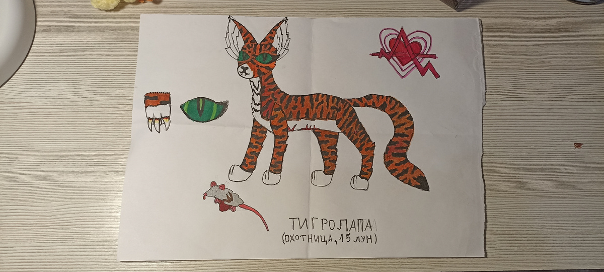 А арт я решила вам просто так показать,кошечка выдуманная, но скоро я буду рисовать в основном реальных персонажей (Огнезвëзда, Бича, Звездоцапа, Кленовницу и др.)