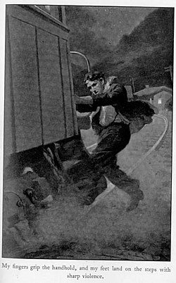 (Предполагается, что убийца использовал прыжки с поезда, чтобы приблизиться к месту преступления и скрыться с него.)