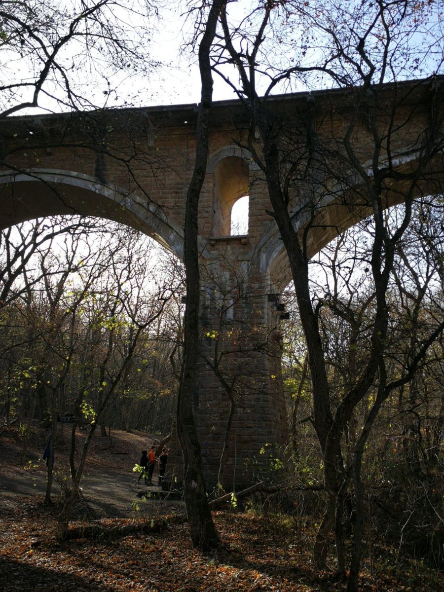 Арочные пролёты Немецкого моста в Мамайском урочище — мощная конструкция из ракушечника, сохранившаяся с начала XX века. Ставрополь