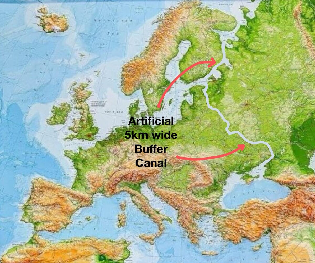 My solution to Russia wanting more natural borders