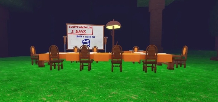 Такой стол встретит вас у базы.