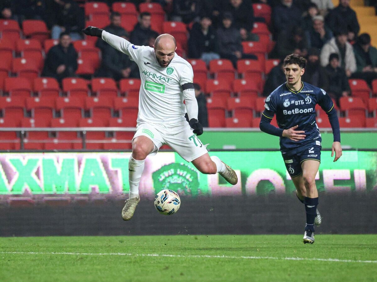    Эпизод матча "Ахмат" - "Динамо"© Фото : соцсети ФК "Ахмат"