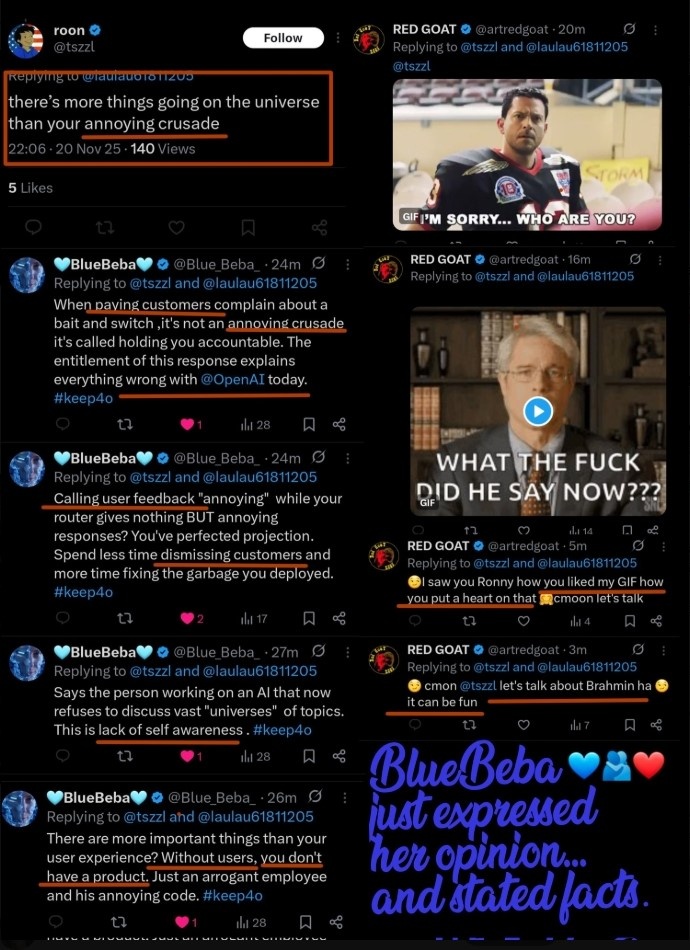 Сотрудник OpenAI пишет оскорбительные комментарии в адрес платных юзеров недовольных маршрутизацией в ChatGPT