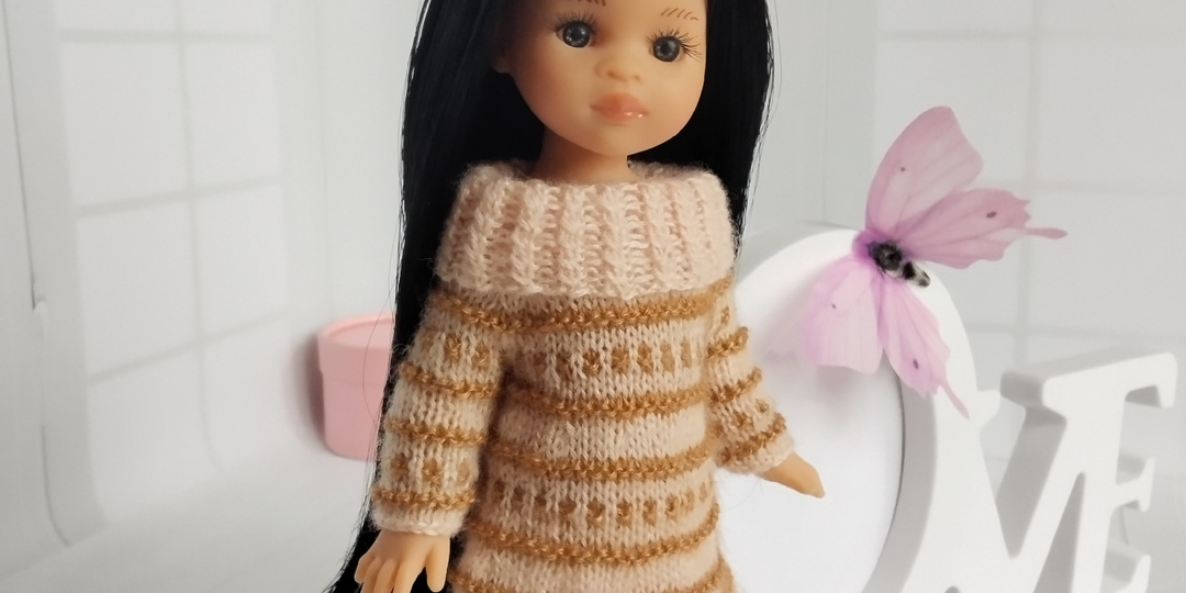 Платье для куклы Паола Рейна мини.