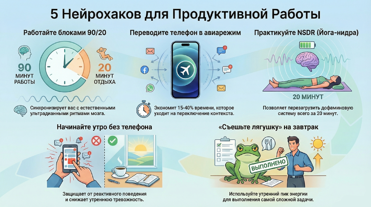 5 нейрохаков для продуктивной работы