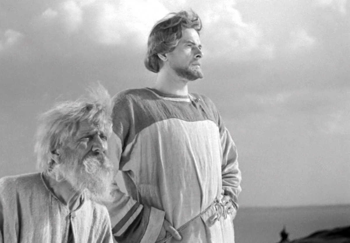 Кадр из кинофильма "Александр Невский", 1938 г., режиссеры Дмитрий Васильев, Сергей Эйзенштейн, сценаристы Пётр Павленко, Сергей Эйзенштейн, композитор Сергей Прокофьев (скриншот) 