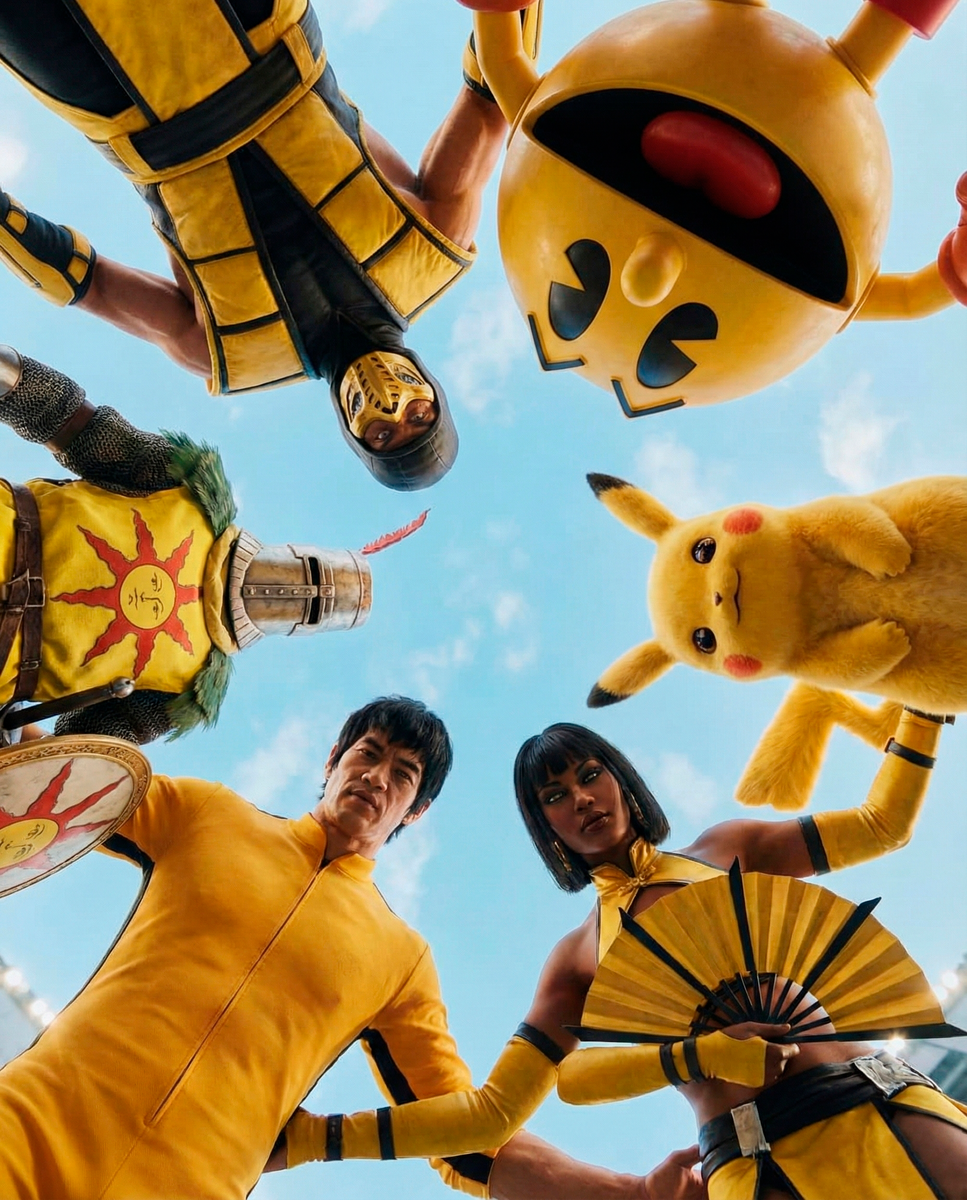 Желтые: Скорпион, Пакмэн, Пикачу, Таня из Мортал Комбат, Маршалл Ло, Солер из Асторы