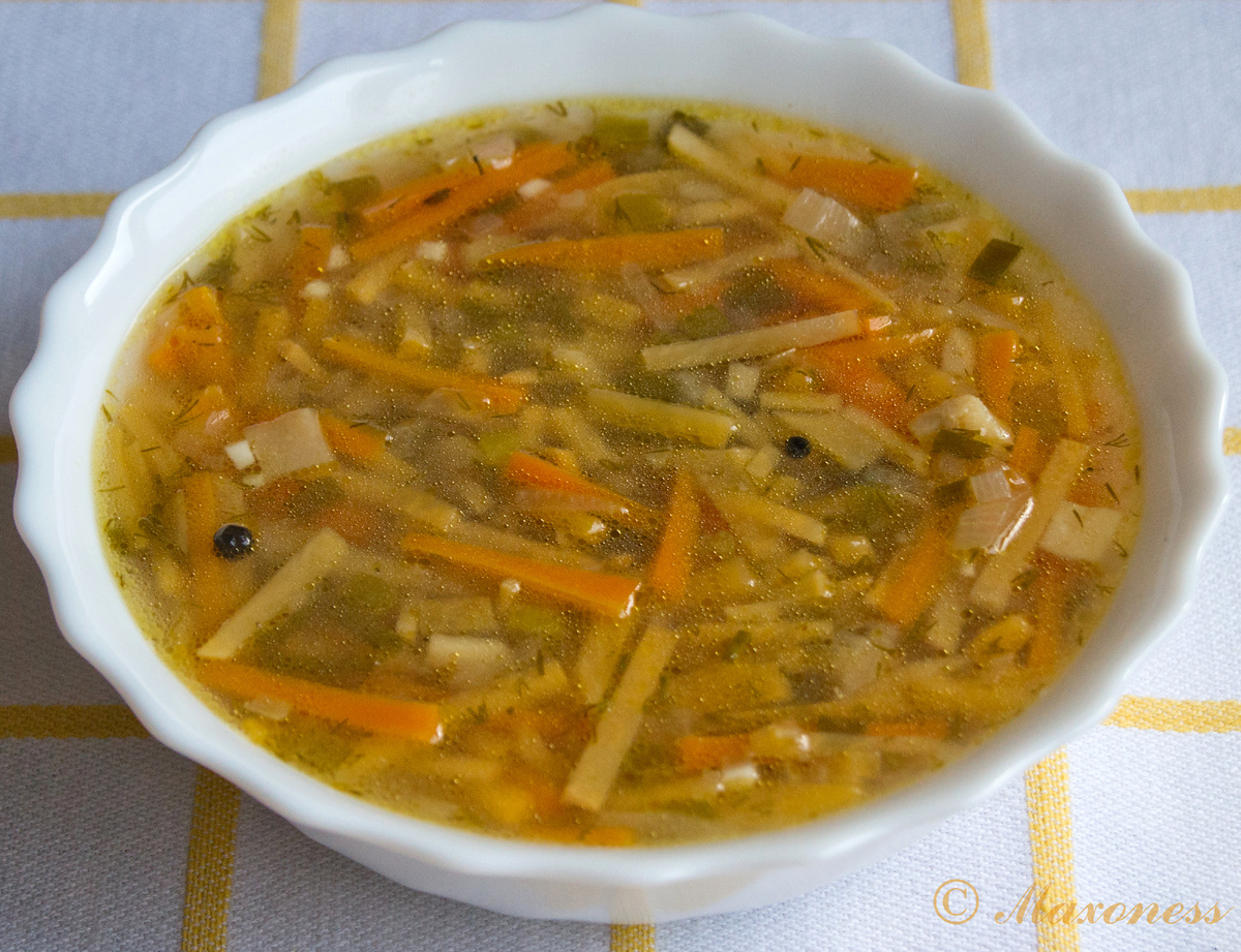 Постные репяные щи. Русская кухня