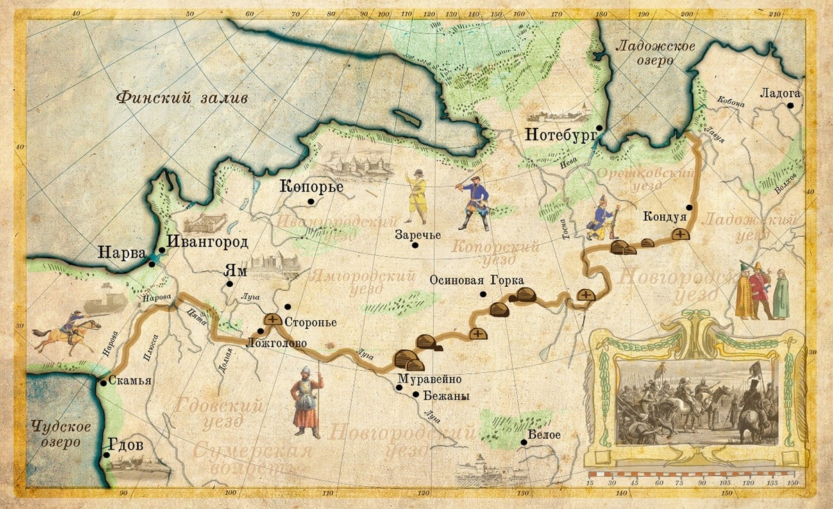 Территории отошедшие Швеции по Столбовскому миру. Фото из открытого доступа