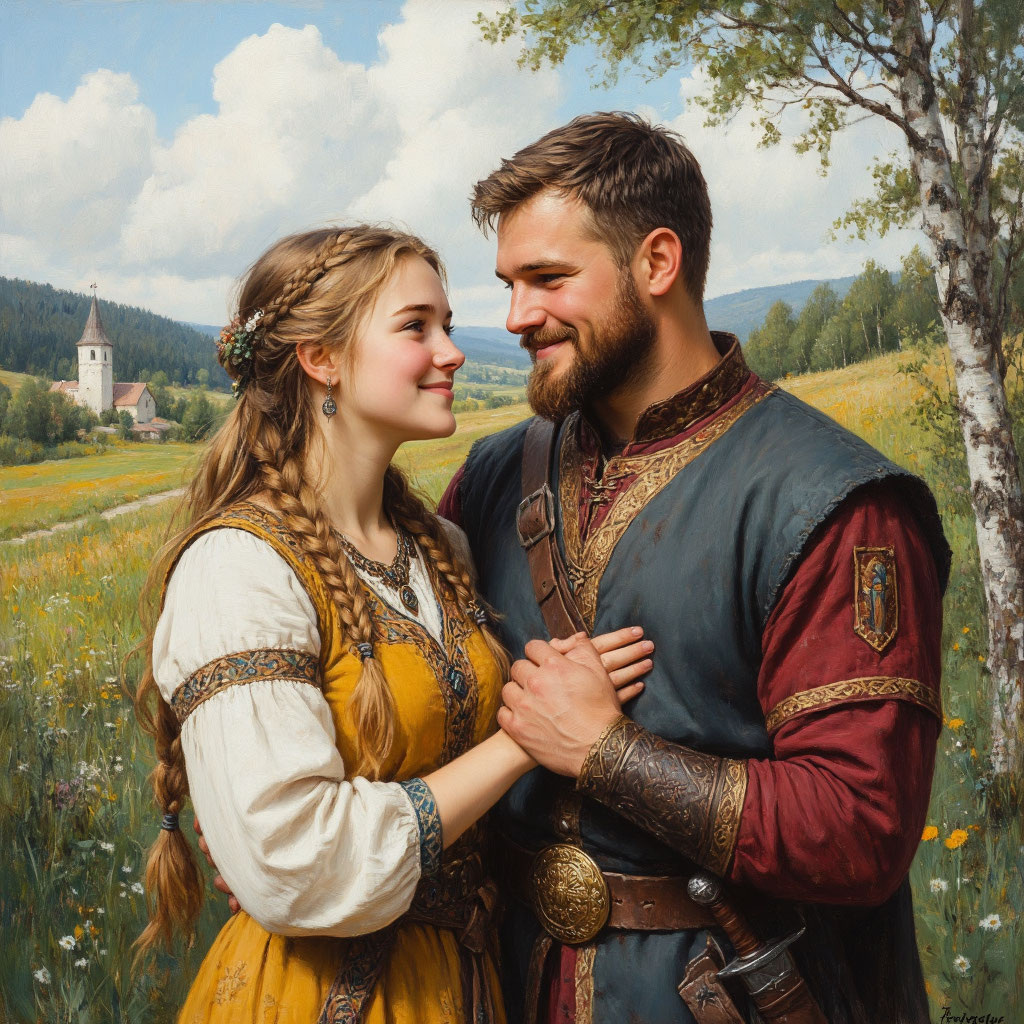 Святослав и Малуша 