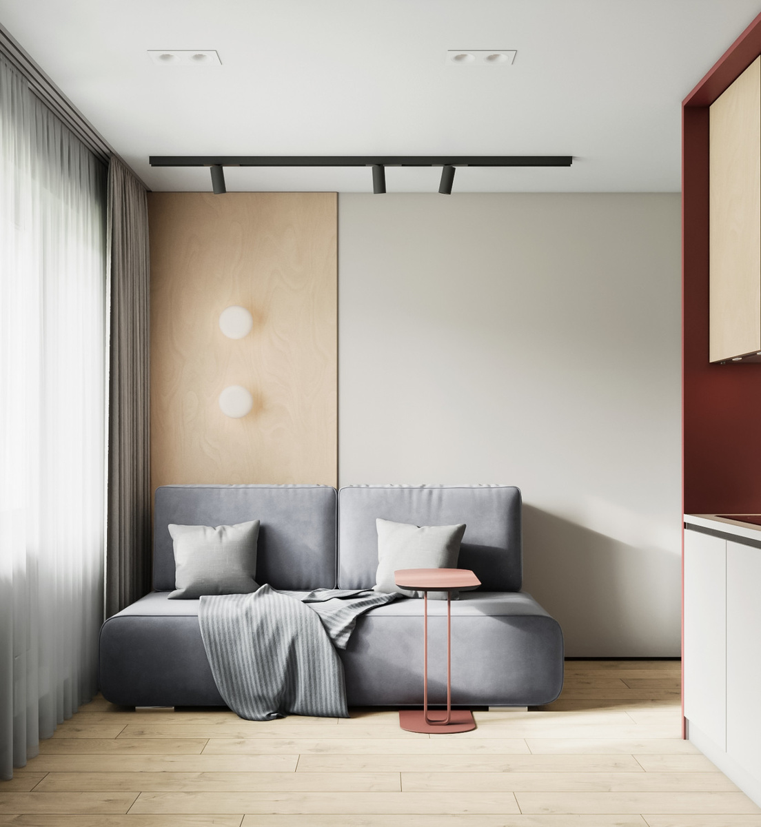 Перепланировкой считается любое изменение конфигурации квартиры, будь то перенос коммуникаций, демонтаж и возведение стен или оборудование антресоли. Проект квартиры для сдачи площадью 29 м², дизайнер Ника Соловьёва