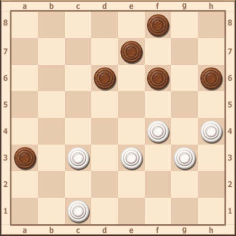 1.cd4 hg5 2...de5 3.dc5 ed4 4.cb6 X