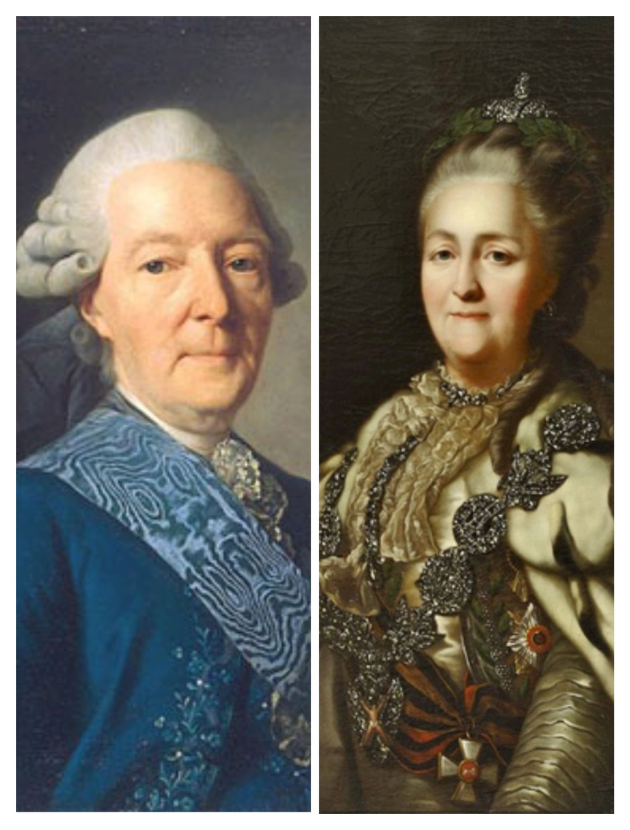 Иван Иванович Бецкой и Екатерина Вторая.