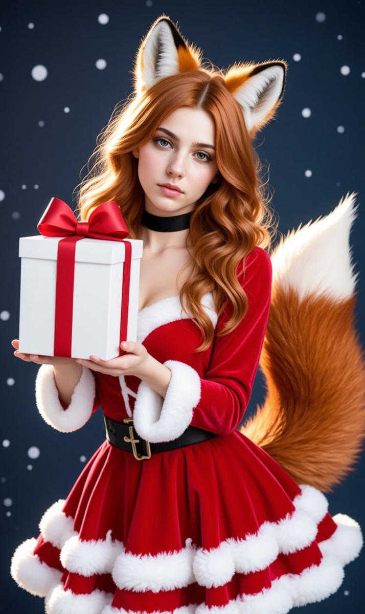 новогодняя лисичка