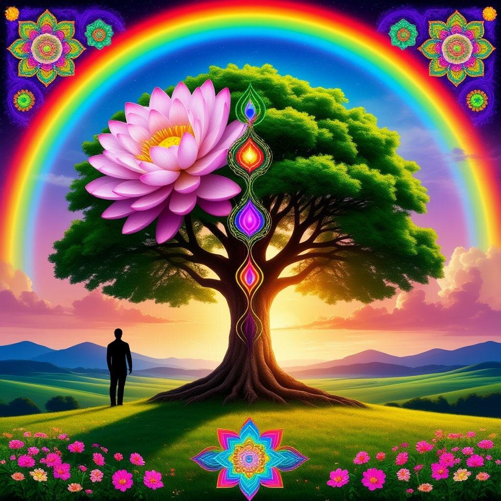 Энергии Цвета и Ароматов пронизывают всё живое в нашем пространстве. (рисунок автора)