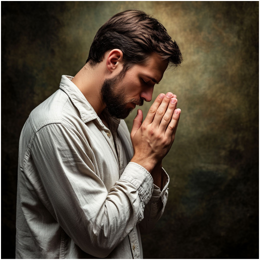 Сгенерировано ИИ- мольба к Небесам, к Всевышнему.