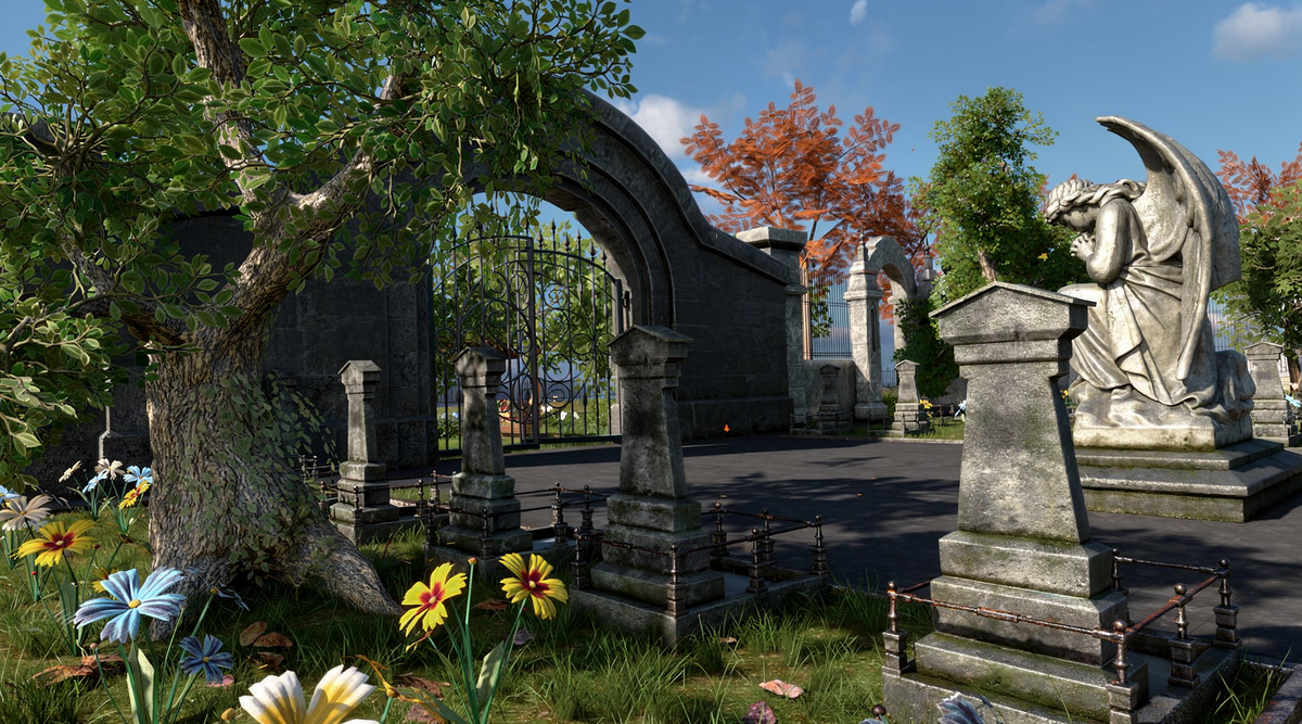 VRChat - виртуальная реальность - Cemetery - Виртуальное кладбище VR