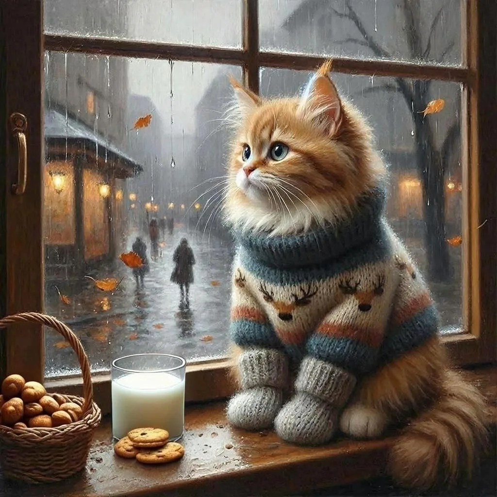 Ноябрьский котик по версии Гигачата