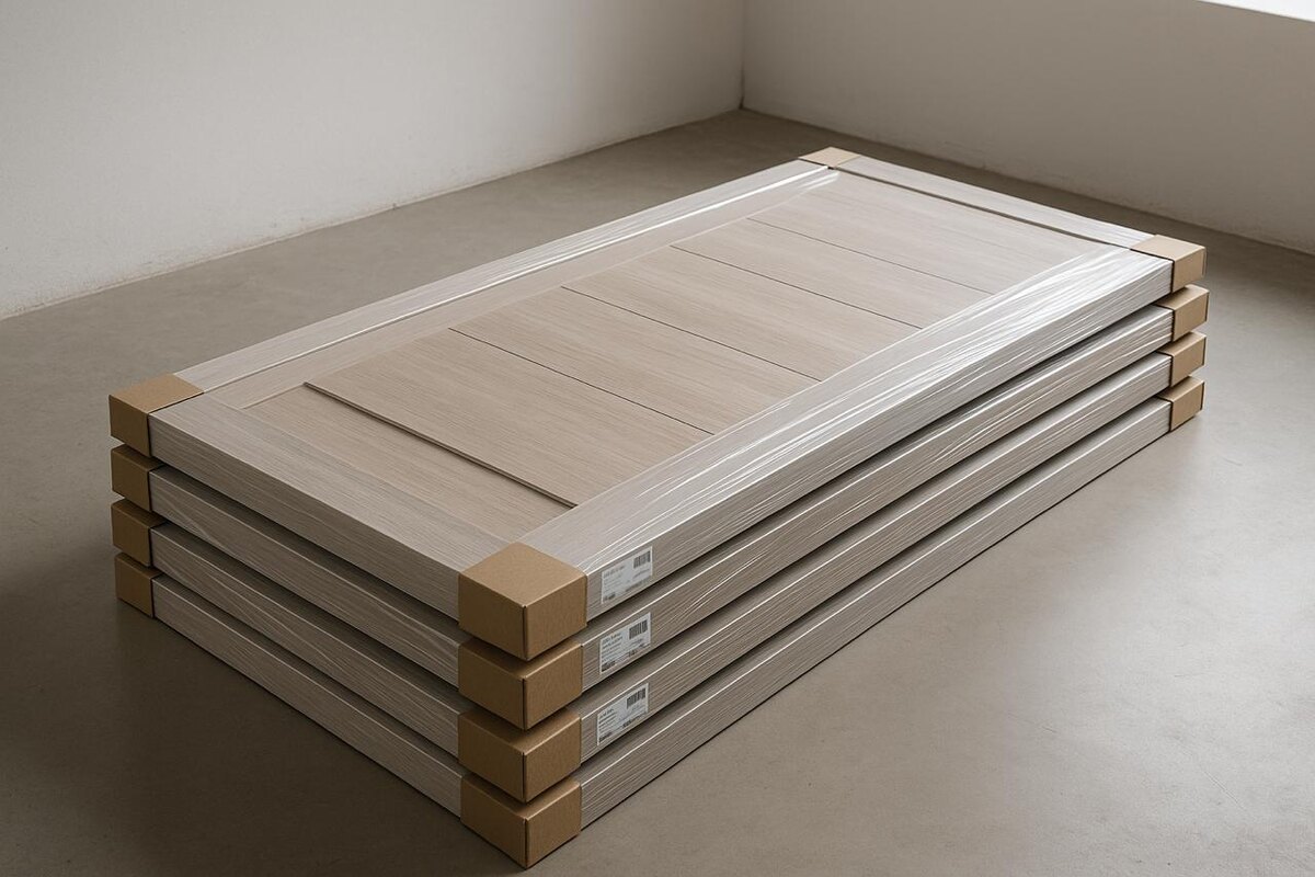 Правильное хранение дверей до установки: сухое помещение, ровный пол, упаковка не снята