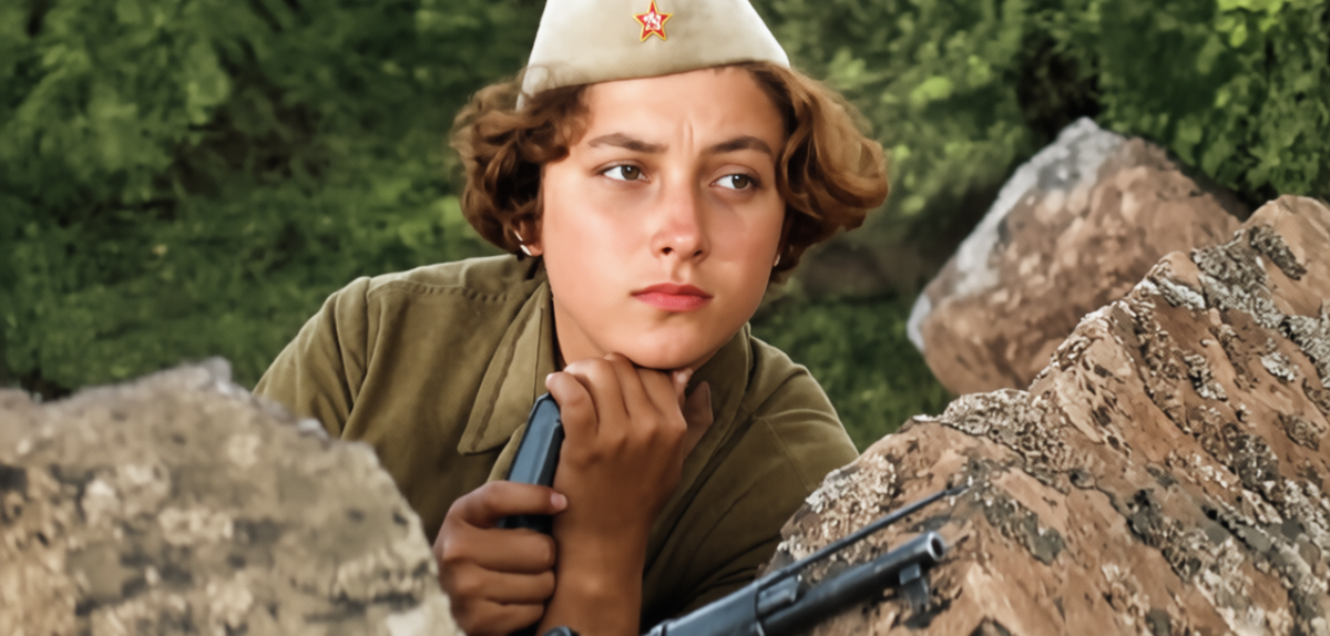 Ирина Долганова в фильме "А зори здесь тихие"