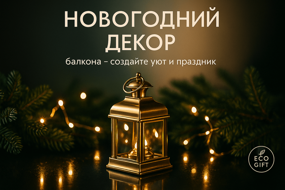    Создаем атмосферу зимы с новогодними деталями на балконе Марина Погодина