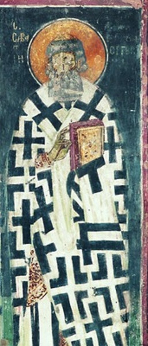 Святитель Савва Сербский. 13 в. Храм святого Ахилия. Арилье. Сербия.