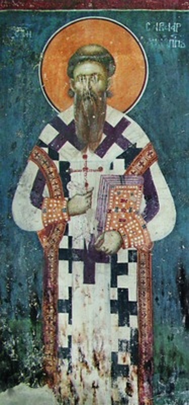 Святитель Савва Сербский. 14 в. Храм Успения Богоматери. Грачаница. Сербия.