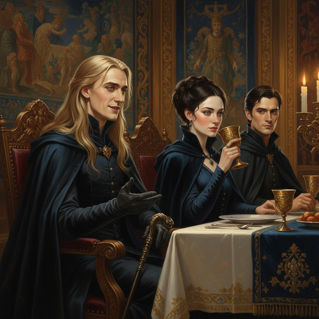 Люциус Малфой, Беллатриса Блэк и Рудольфус Лейстрендж.