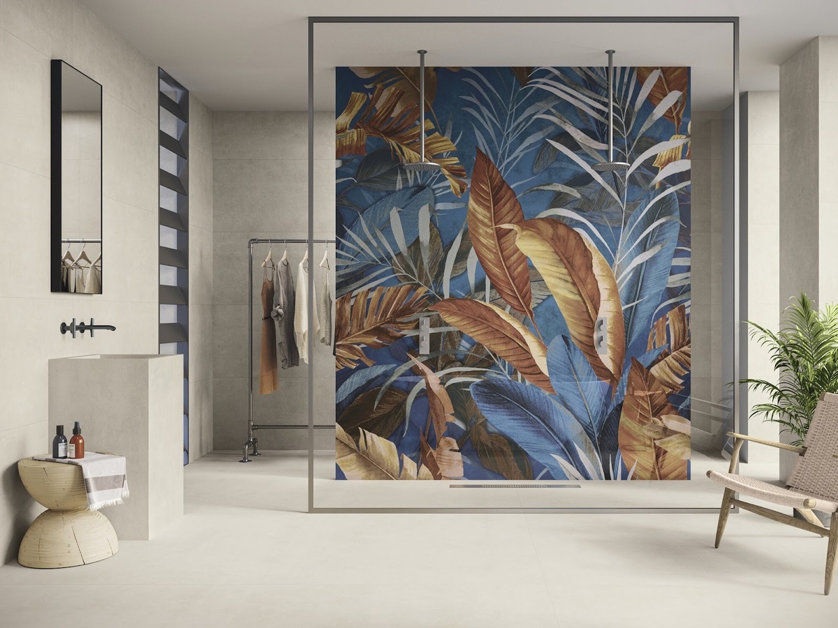 Для создания этого интерьера был использован керамогранит бренда APE Grupo, коллекция Atelier. В GLOBUS CERAMICA можно купить отделочные материалы из последних коллекций этого производителя