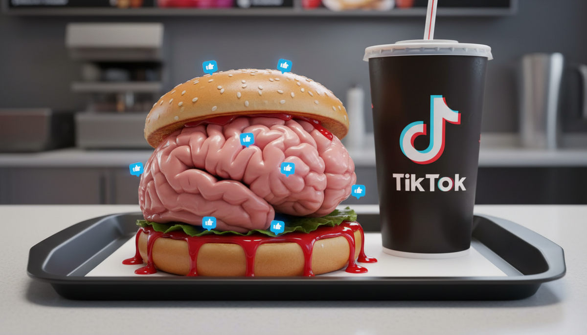 Метафора потребления мозга как фастфуда