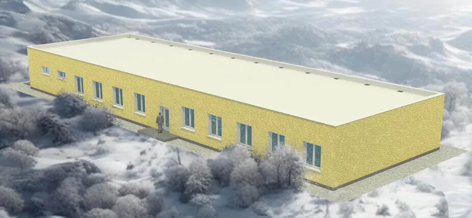 Визуализация здания АБК