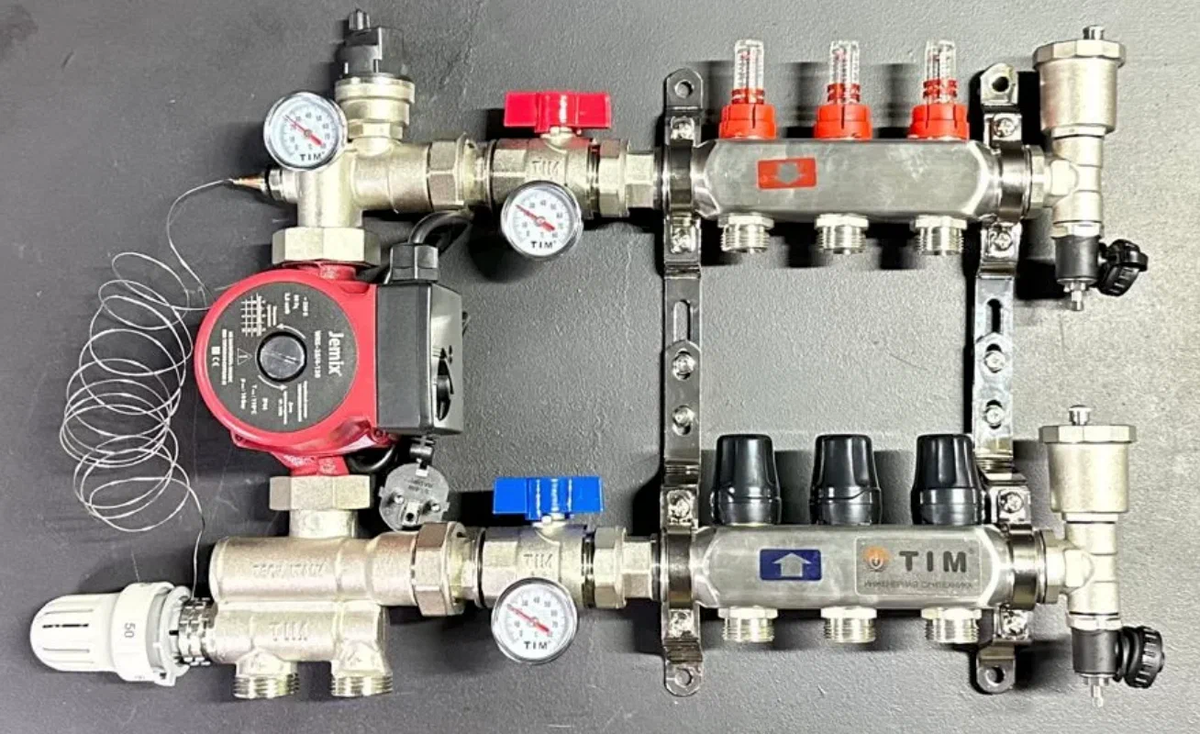 Коллектор для водяного теплого пола