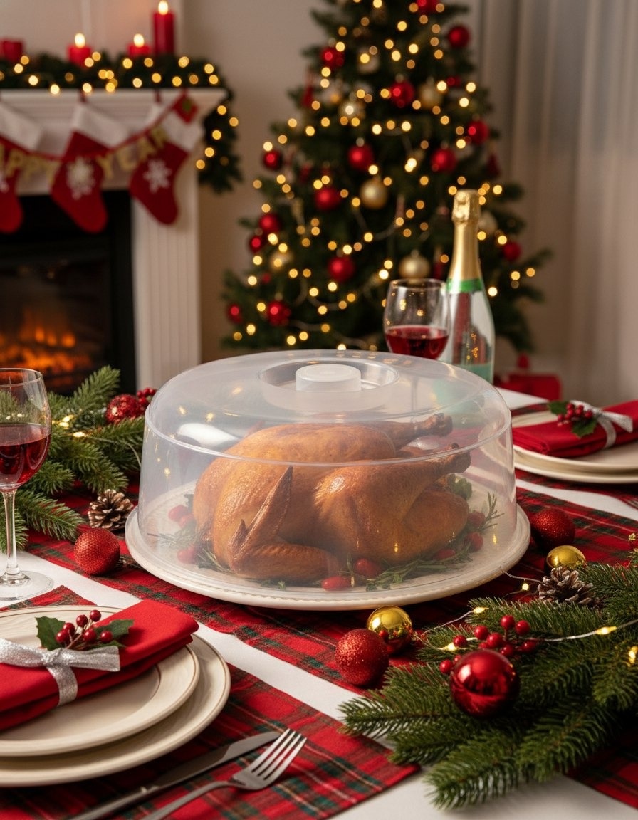 Крышка для разогрева пищевых продуктов в СВЧ-печи D245мм от компании М-пластика