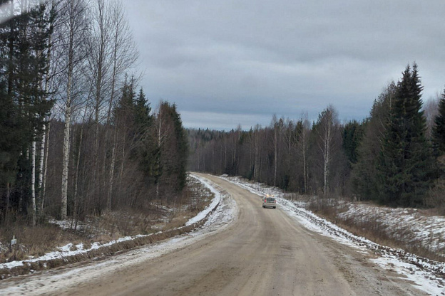    На трассе под Омутнинском укрепили три километра дороги