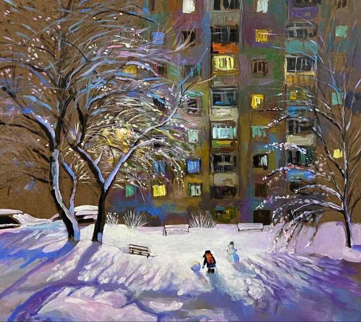 Сказочная красота обычного района на полотне Ильгиза