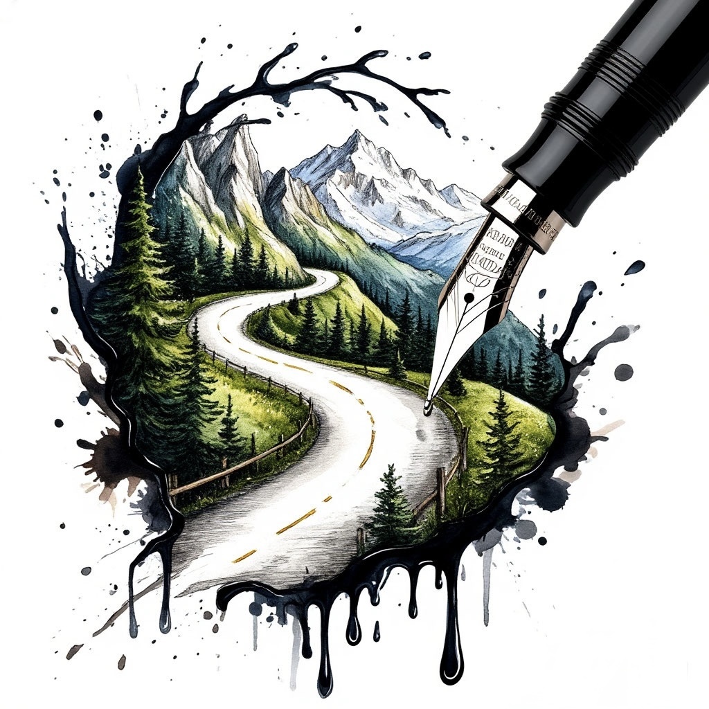 Иллюстрация автора: дорога к Форосскому храму