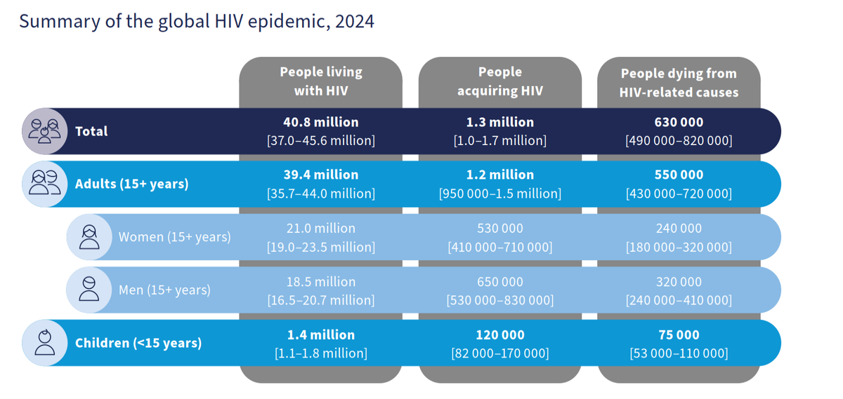 Статистика ВОЗ по ВИЧ. Источник: https://cdn.who.int/media/images/default-source/headquarters/teams/uhc---communicable-noncommunicable-diseases-(ucn)/global-hiv-hepatitis-and-stis-programmes-(hhs)/summary-of-the-global-hiv-epidemic--2024.png?sfvrsn=50c850cb_3. 