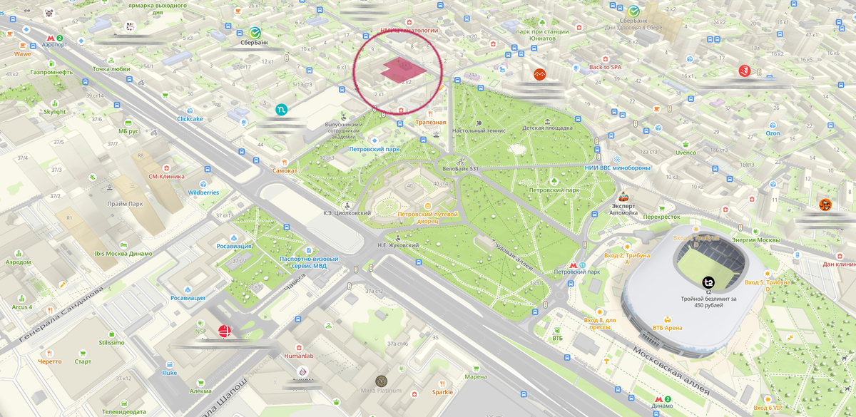 Пятно застройки ЖК Планетная, 3