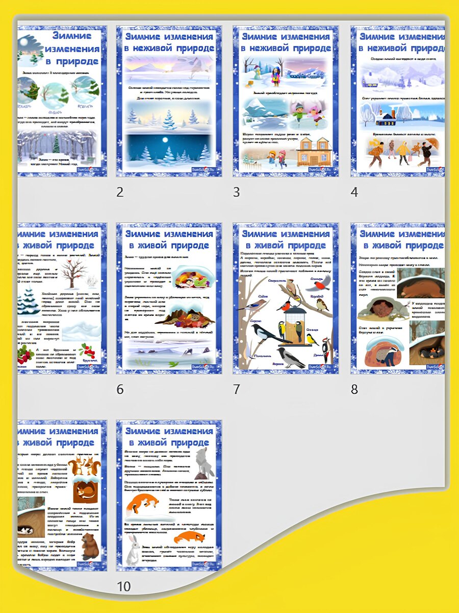 Зимние изменения в природе. Тема.