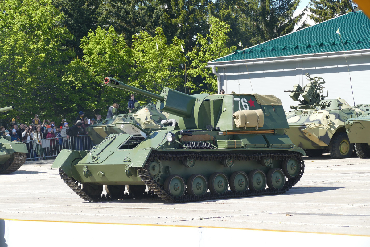 Динамический показ СУ-76М в мае 2024 года.