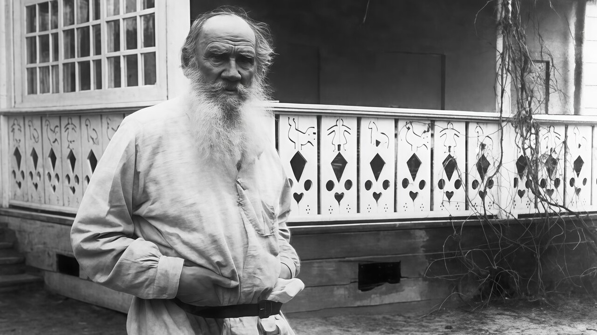 фото Л.Н. Толстого в Ясной Поляне 1907 год