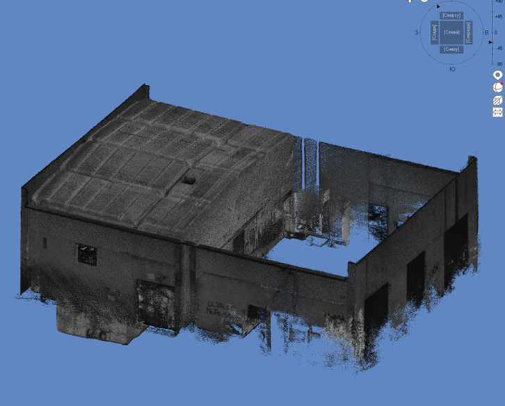 Рис.1 Облако точек существующего ЦТП