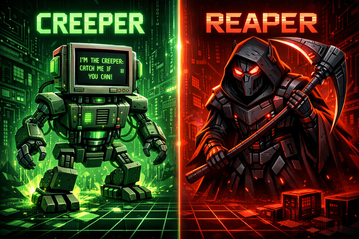 Creeper и Reaper: первые кибер-враги в истории интернета