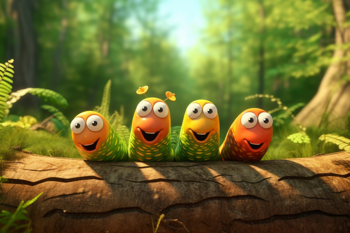 Весёлые червячки, которых не надо бояться. Фото с сайта Freepik.com