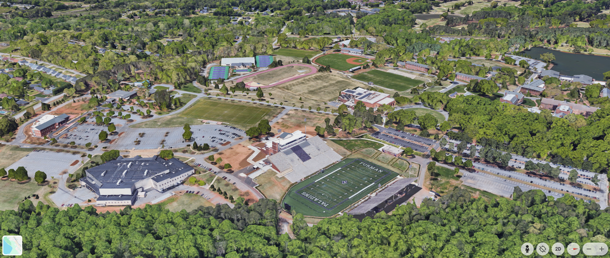 Территория университета Ферман. Furman University