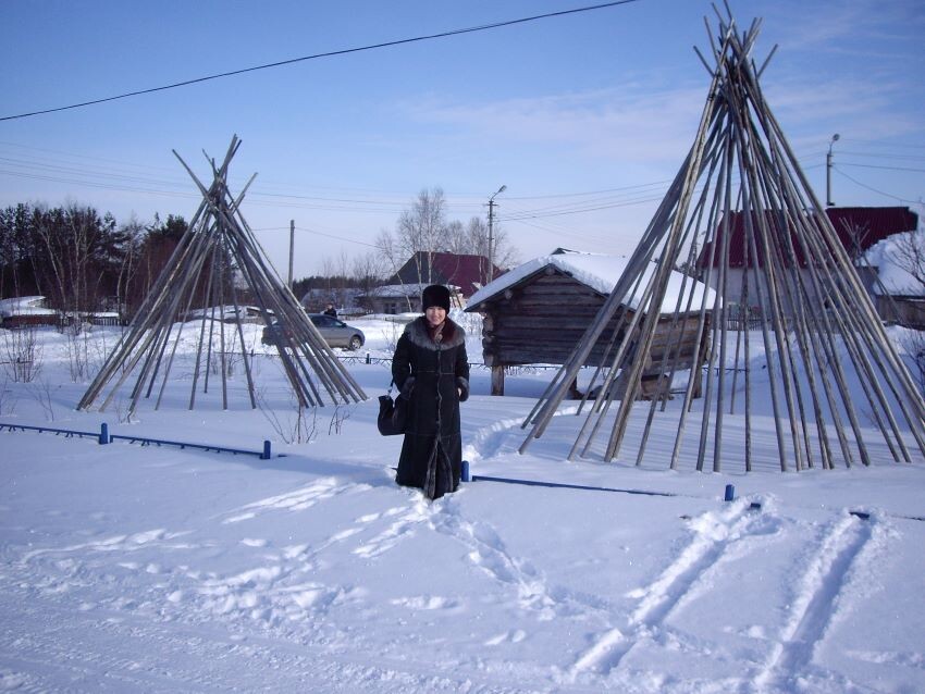 Автор в деревне