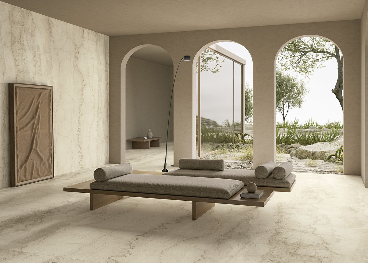 Пример интерьеров с керамогранитом фабрики Ariostea