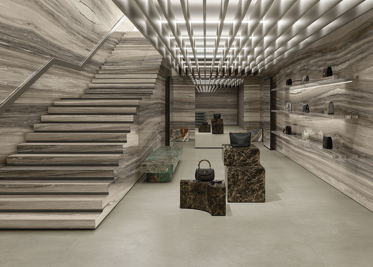 Пример интерьеров с керамогранитом фабрики Ariostea