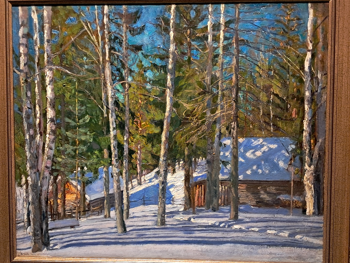 ЖУКОВСКИЙ СТАНИСЛАВ ЮЛИАНОВИЧ "ЗИМНИЙ СОЛНЕЧНЫЙ ДЕНЬ В ЛЕСУ"Конец 1910-x - начало 1920-x