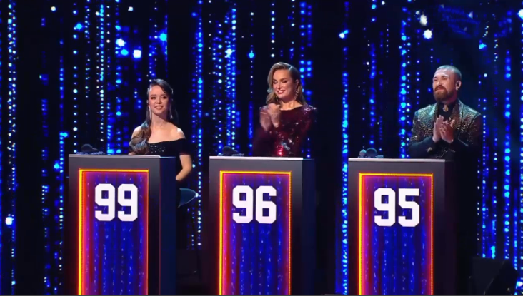 Тройка лидеров. Источник: Кадр из шоу «Ну-ка,все вместе!» от 28 ноября 2025 г. 